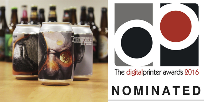 Label on cans nominated for awards