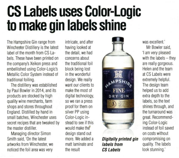 Colour logic gin labels articles