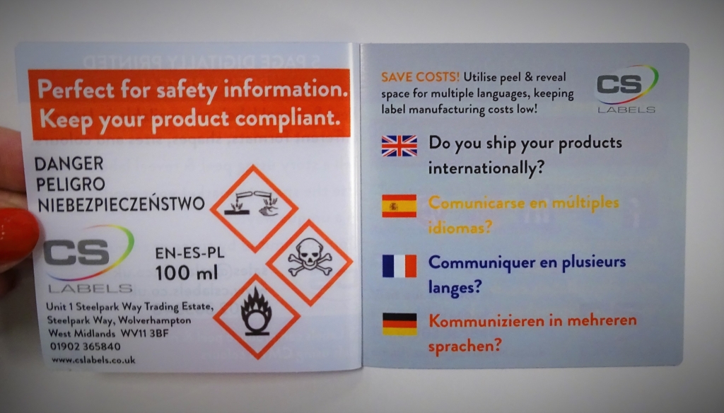 Multi-Layer Labels with Safety information 1 of 2