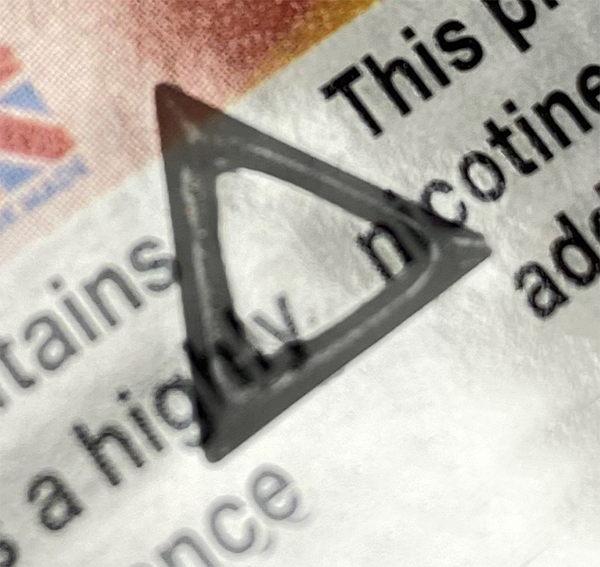 2600 pcs Tactile Warning Label Triangle Sticker Roll EU Standard High Quality UK 