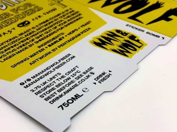 CS Labels Shaped Beer Label peel and read Gallery