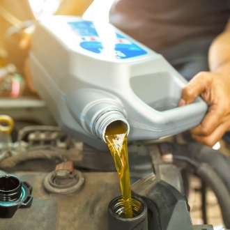 CS Labels engine oil poured custom crop Automotive Labels